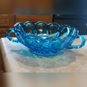 Anchor Hocking Blue Glass Bowl